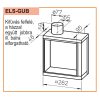 Helios ELS-GUB Falbasüllyesztett K90/EI90 tűzvédelmi ventilátorház, légtömör (fém) visszacsapószeleppel, felső kifúvás