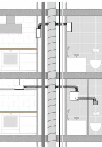 Helios ELS-GU falba süllyesztett ventilátorház