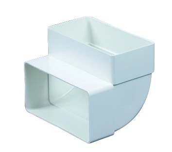 Awenta KP55-25 lapos csatorna 55X110mm 90-fok függőleges könyök idom