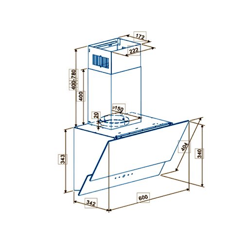 Cata - Páraelszívó AG4-A600 GWH fehér