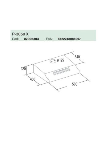 Cata - Páraelszívó P-3050 IX/L inox - A készlet erejéig rendelhető!