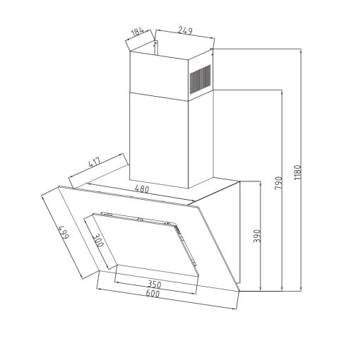 Davoline - Páraelszívó Feel 60 cm fekete