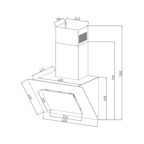 Davoline - Páraelszívó Feel 60 cm fehér