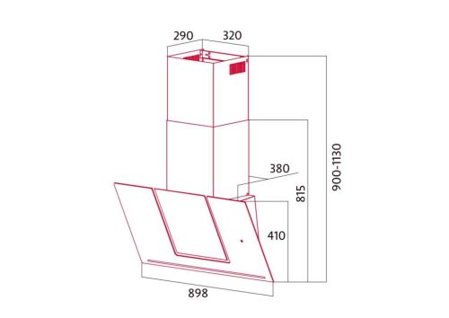 NODOR - Páraelszívó NorBreeze UNUM 90 DB NMOTION Hob to Hood - A készlet erejéig rendelhető!