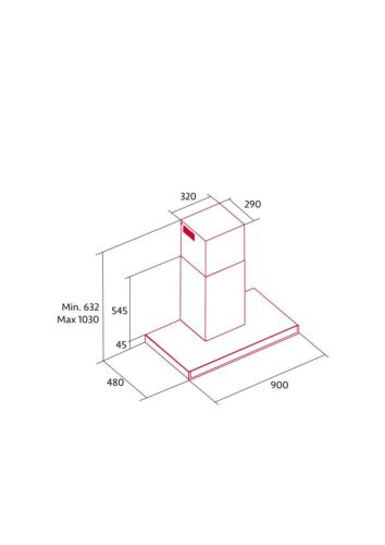 NODOR - Páraelszívó NorBreeze SLIM 90 CU Hob to Hood