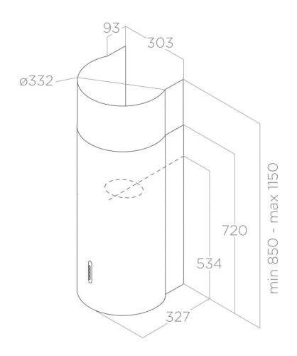 Elica - Páraelszívó STONE WH/A/33