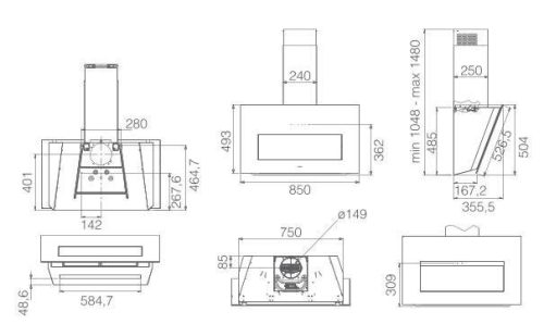 Elica - Páraelszívó BLOOM-S DEKT/A/85  PRF0164475A