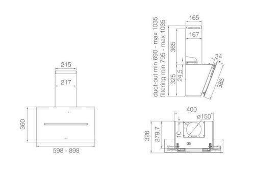 Elica - Páraelszívó SHY-S BL/A/90