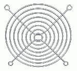 Műszerventilátor rács 160x160mm