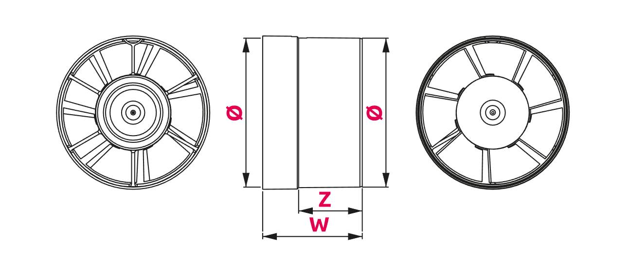 Awenta WKA méretrajz