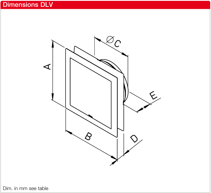 Helios DLV méretrajza A, B, C, D és E méretekkel