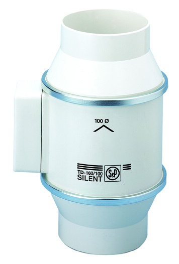 Soler & Palau TD-160/100 N SILENT hangcsillapított félradiális csőventilátor