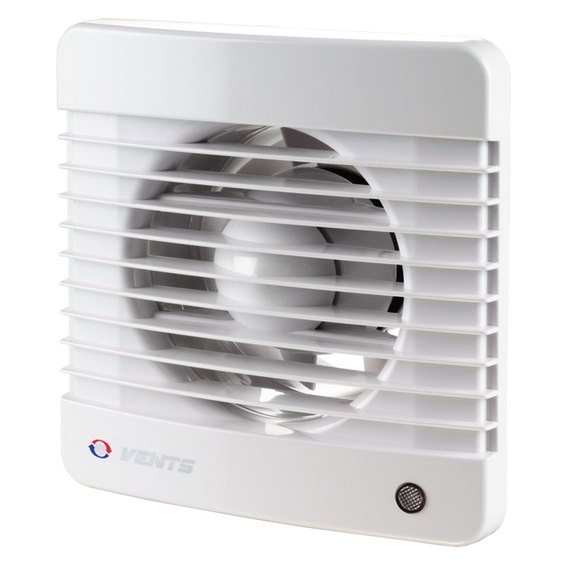 Vents 100 MTPL fehér, mozgásérzékelős ventilátor elölről, a jobb alsó sarokban az érzékelő lencséjével