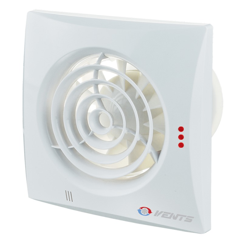 VENTS Quiet 100 fehér fürdőszoba-ventilátor elölről